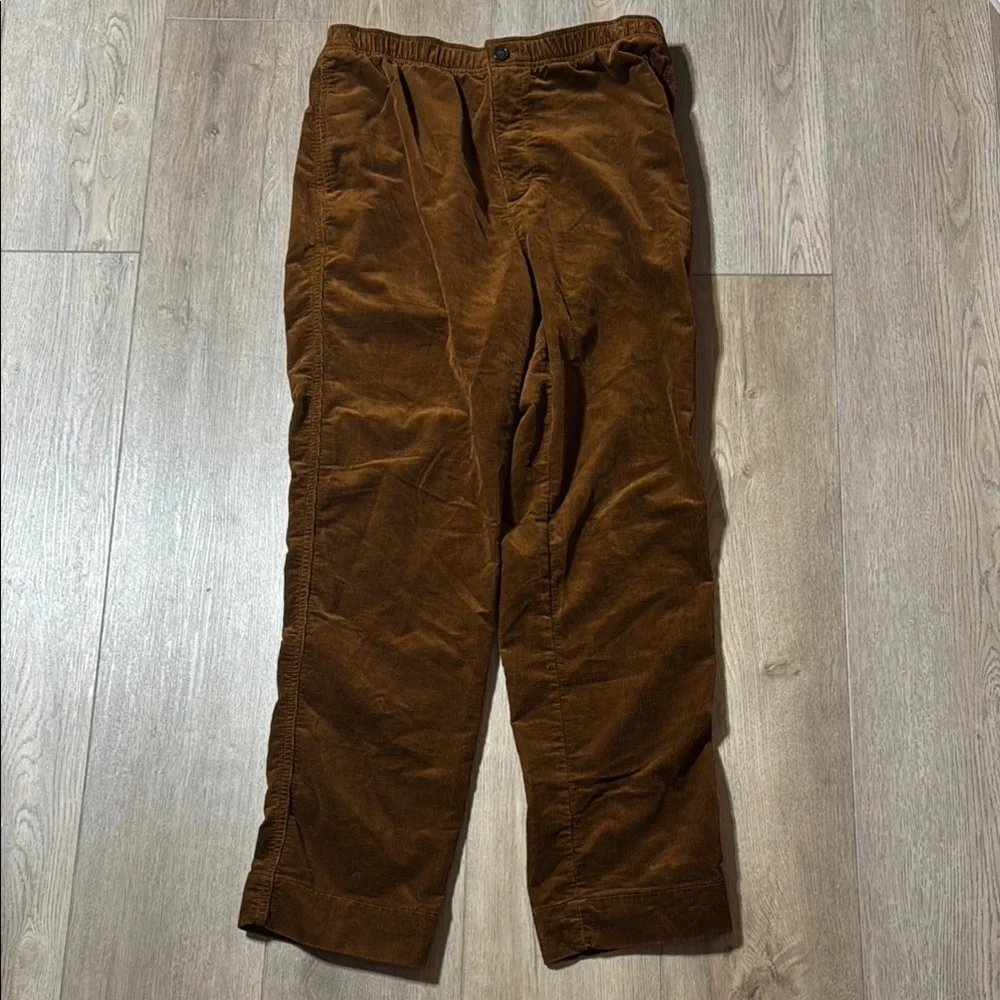 NWT! Banana Republic Rust Brown Straight Stretch-Corduroy Pull-On Pant - Medium🩷